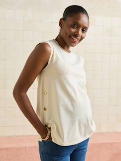 -T-shirt grossesse sans manches coton bio