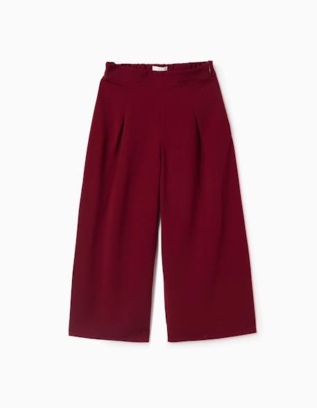 Fille-Pantalon à jambe large avec plis à l'avant