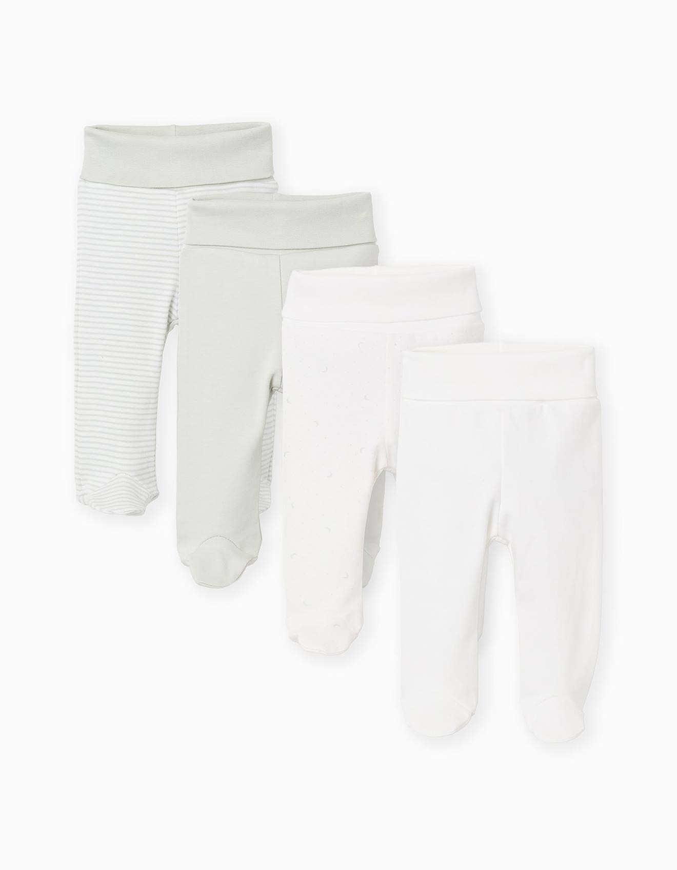 Lot De 4 Pantalons De Taille Haute En Coton Multicolore 26$