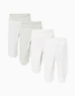Bébé-Pantalon, jean-Lot de 4 pantalons de taille haute en coton