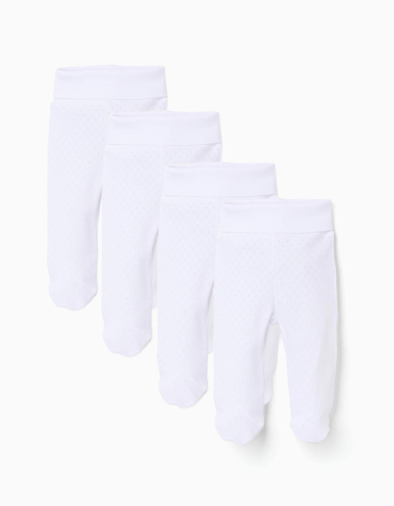 Lot De 4 Pantalons Pieds En Coton Peign Blanc 30 €