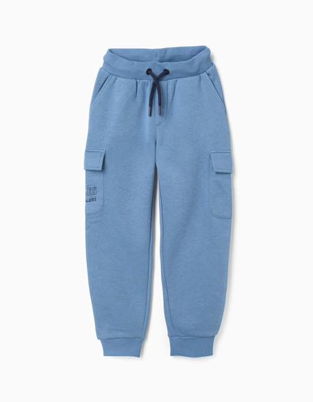 Garçon-Pantalon-Pantalon de jogging cargo en coton peigné à imprimé no rules