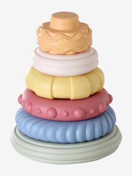 Vertbaudet - Pyramide sensorielle à empiler multicolore