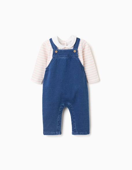 Bébé-Ensemble-Body à manches longues rayé + combinaison