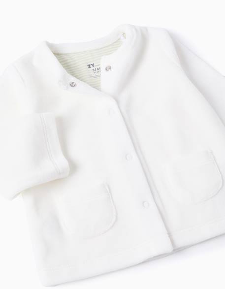 Ensemble en velours de pull + pantalon rayé Blanc 3 - vertbaudet enfant 