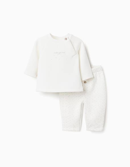 Bébé-Ensemble-Sweat + pantalon à doublure en peluche