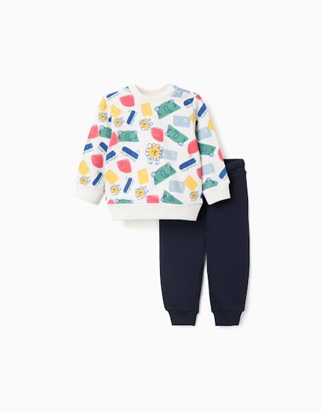 Bébé-Sweat à motif + pantalon de jogging