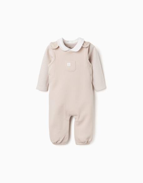 Bébé-Ensemble body rayé + combinaison en coton