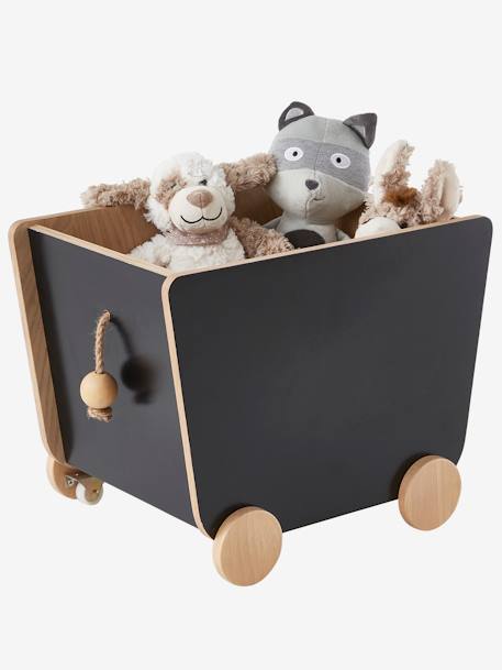 Tega KR-010-103 Little Bunnies Boîte à jouets avec couvercle et roulettes Blanc