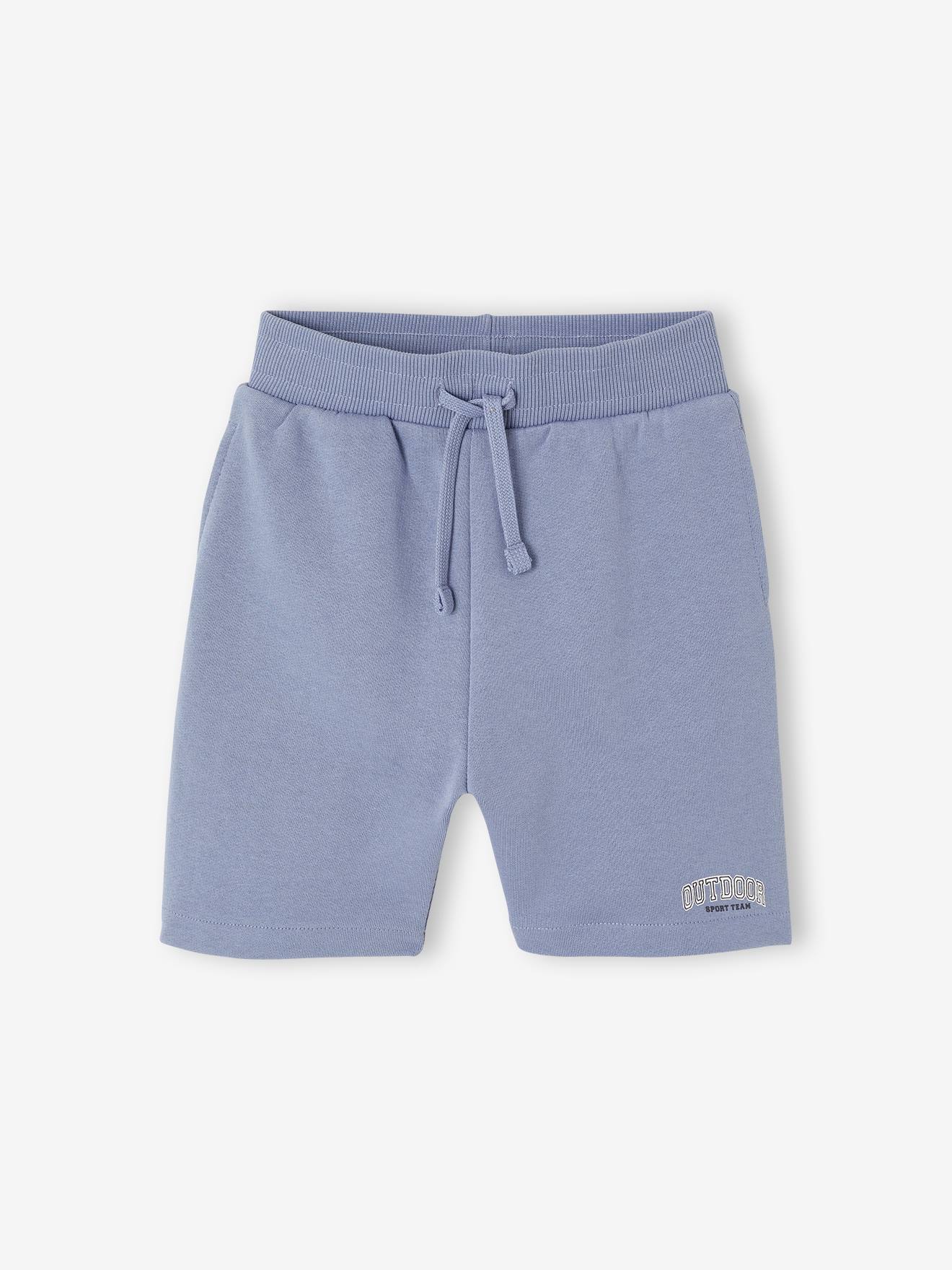 Bermuda sport garçon bleu moyen