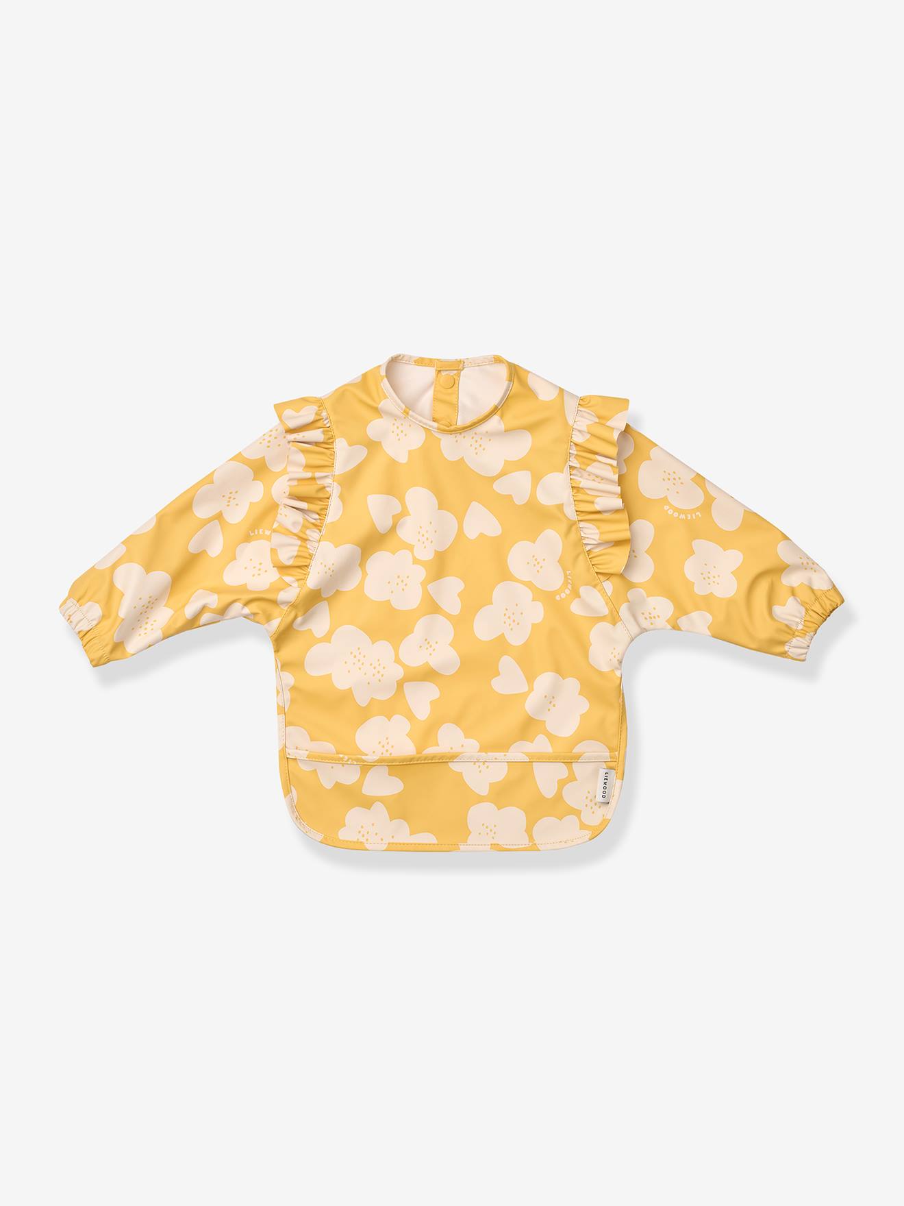 Bavoir à manches Merle - jaune imprimé