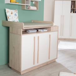 Puériculture-Commode évolutive avec extension à langer amovible elva