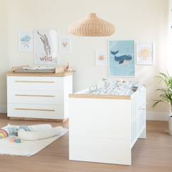 Chambre bébé évolutive - lit + commode à langer lumo  - vertbaudet enfant