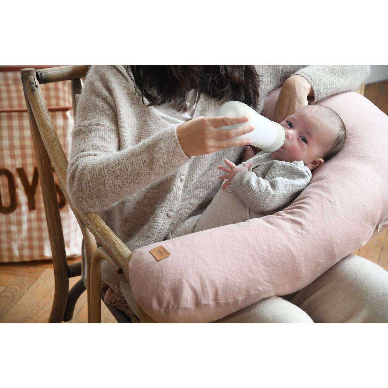 Coussin D'allaitement Confortable Et Multifonctions Big Flopsy Rose (Beaba) - Image 3