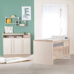 Chambre bébé évolutive - lit + commode à langer elva  - vertbaudet enfant