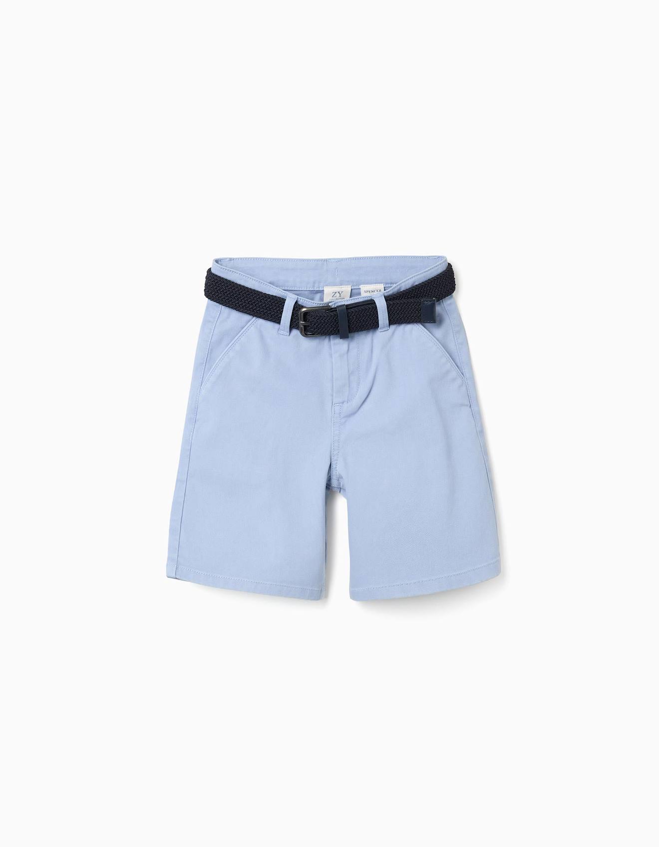 Short Midi En Serg Avec Ceinture Bleu Clair 18 €