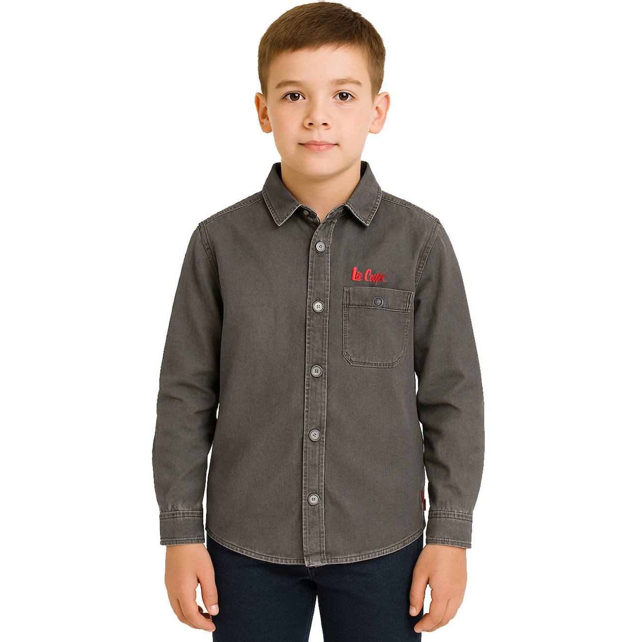 Chemise Garçon Imprimé Col Chemise Noir