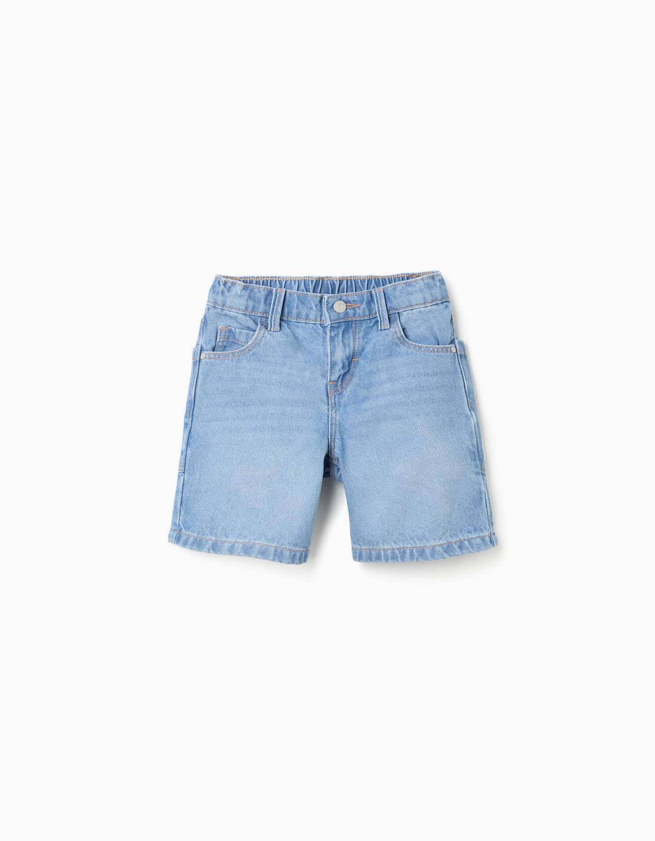 Short Midi En Jean De Coton Avec Poches Bleu Clair 14 €