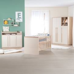 Chambre bébé complète - lit évolutif + commode à langer et armoire elva  - vertbaudet enfant