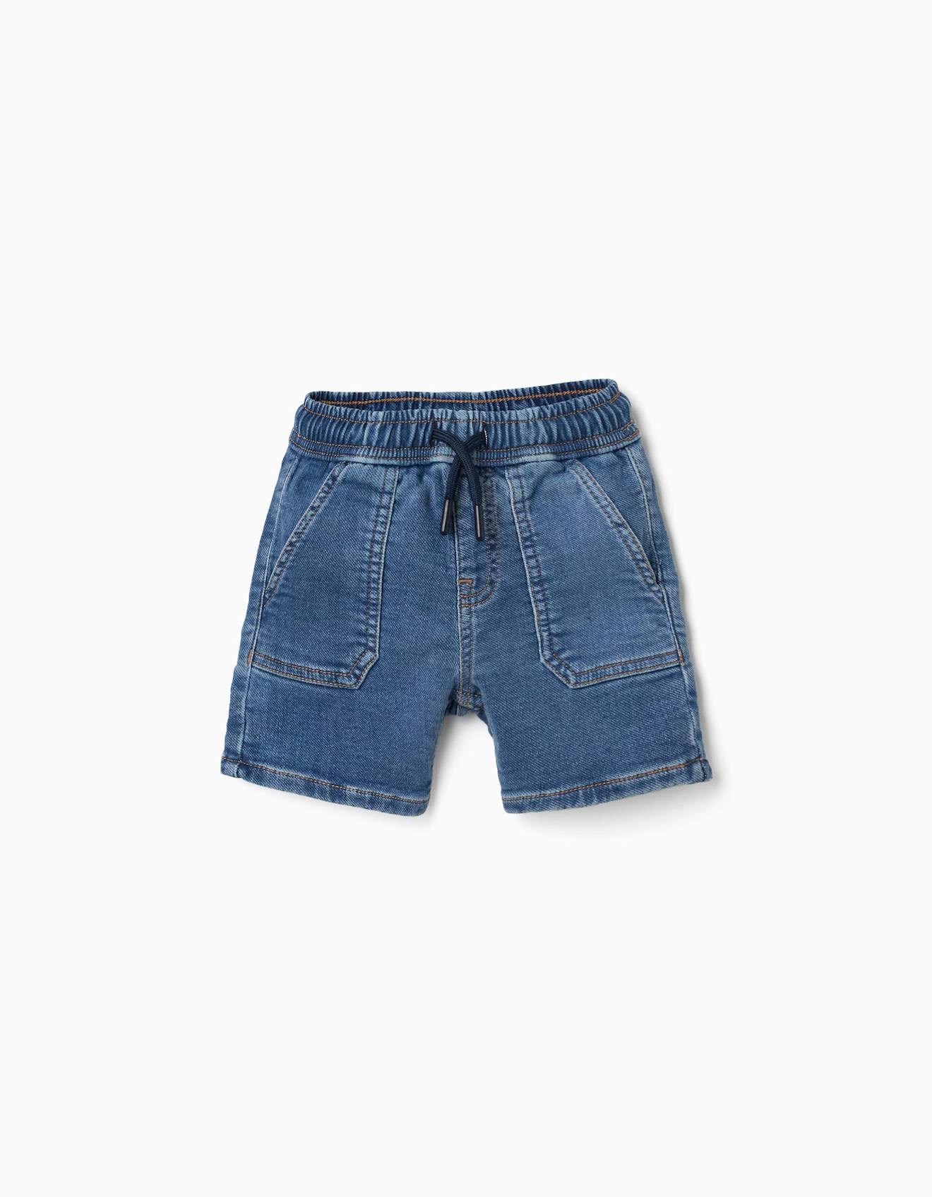Short Midi En Jean Avec Cordon De Serrage Bleu 17$