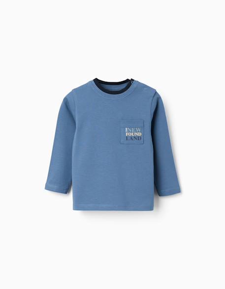 Bébé-T-shirt en coton à manches longues et poche