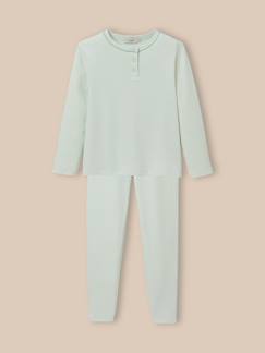 -Pyjama en côtes fille rayé