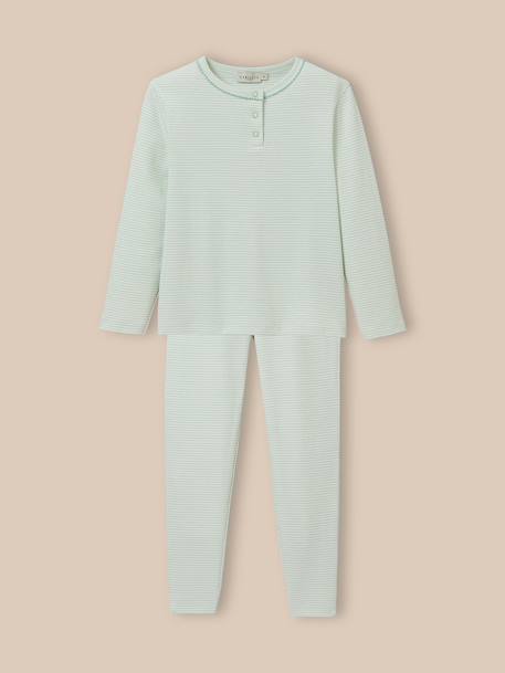 Pyjama en côtes  rayé  - vertbaudet enfant