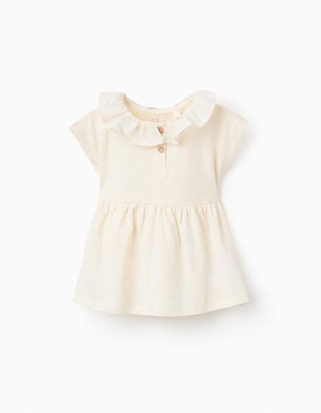 Bébé-T-shirt, sous-pull-T-shirt en coton à col volanté