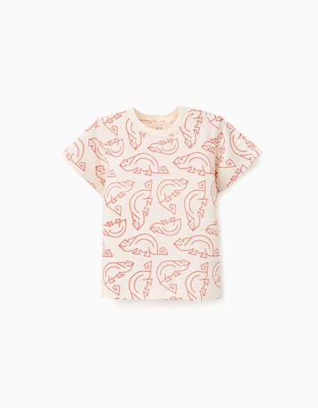 Bébé-T-shirt en coton à motif caméléon