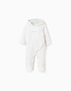 Bébé-Manteau, combipilote, nid d'ange-Manteau-Grenouillère en velours rembourrée avec capuche