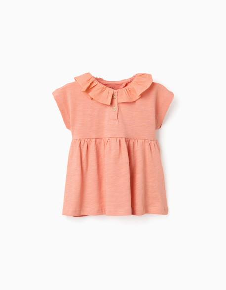 Bébé-T-shirt en coton à col volanté