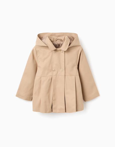 Bébé-Parka à plis et capuche amovible