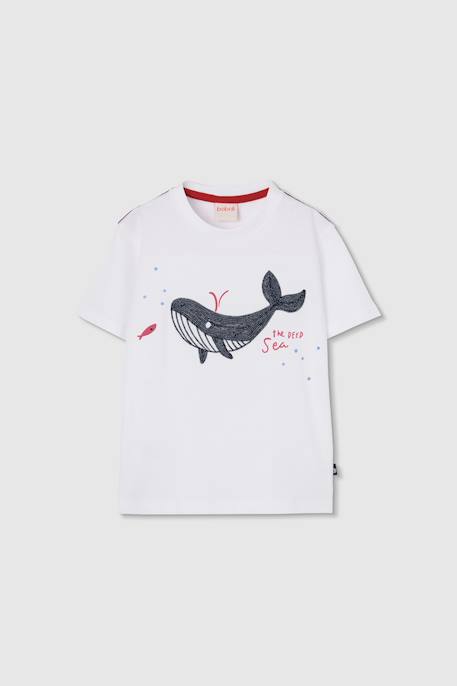 Fille-T-shirt enfant coton  baleine