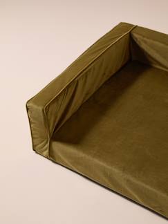 -Canapé velours chien grand