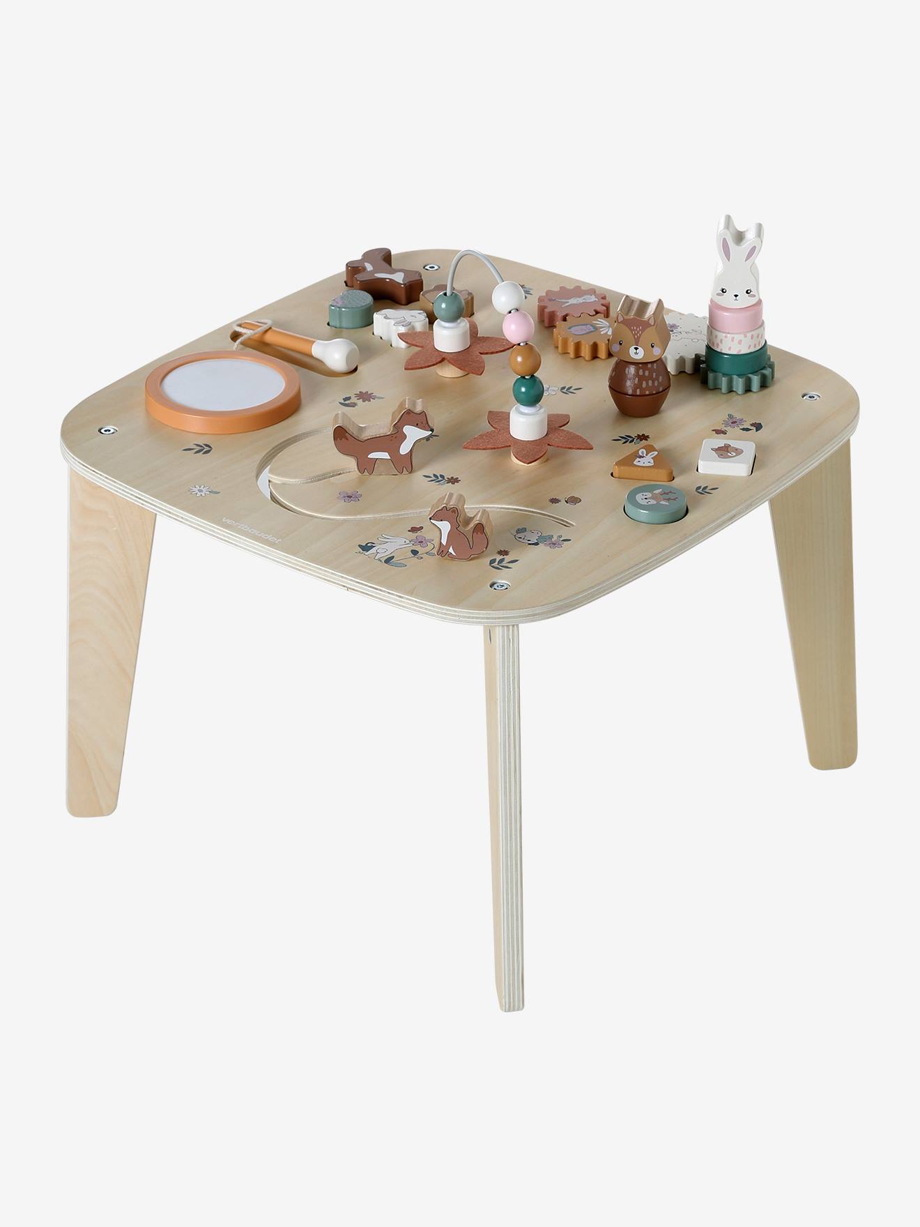 Table d'activités en bois FSC® rétro flower (Vertbaudet) - Image 2