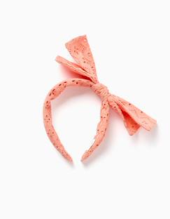 Serre-tête en broderie anglaise avec nœud  - vertbaudet enfant