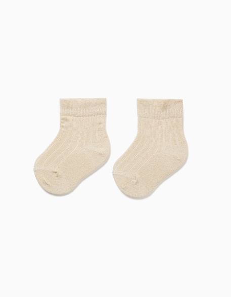 Bébé-Chaussettes côtelées avec lurex et volants