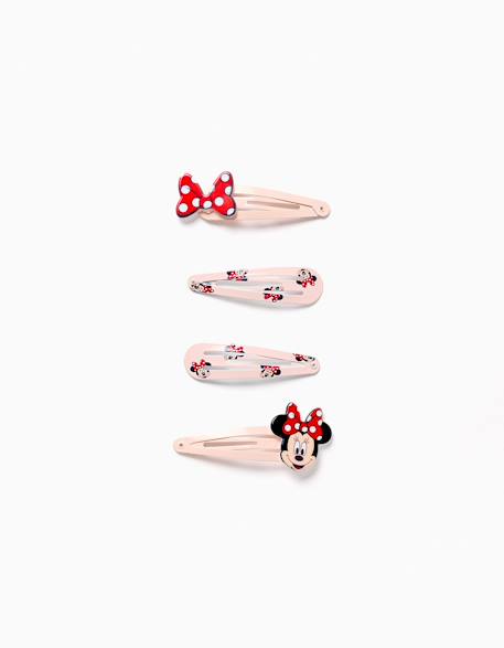 Lot de 4 pinces à cheveux minnie  - vertbaudet enfant