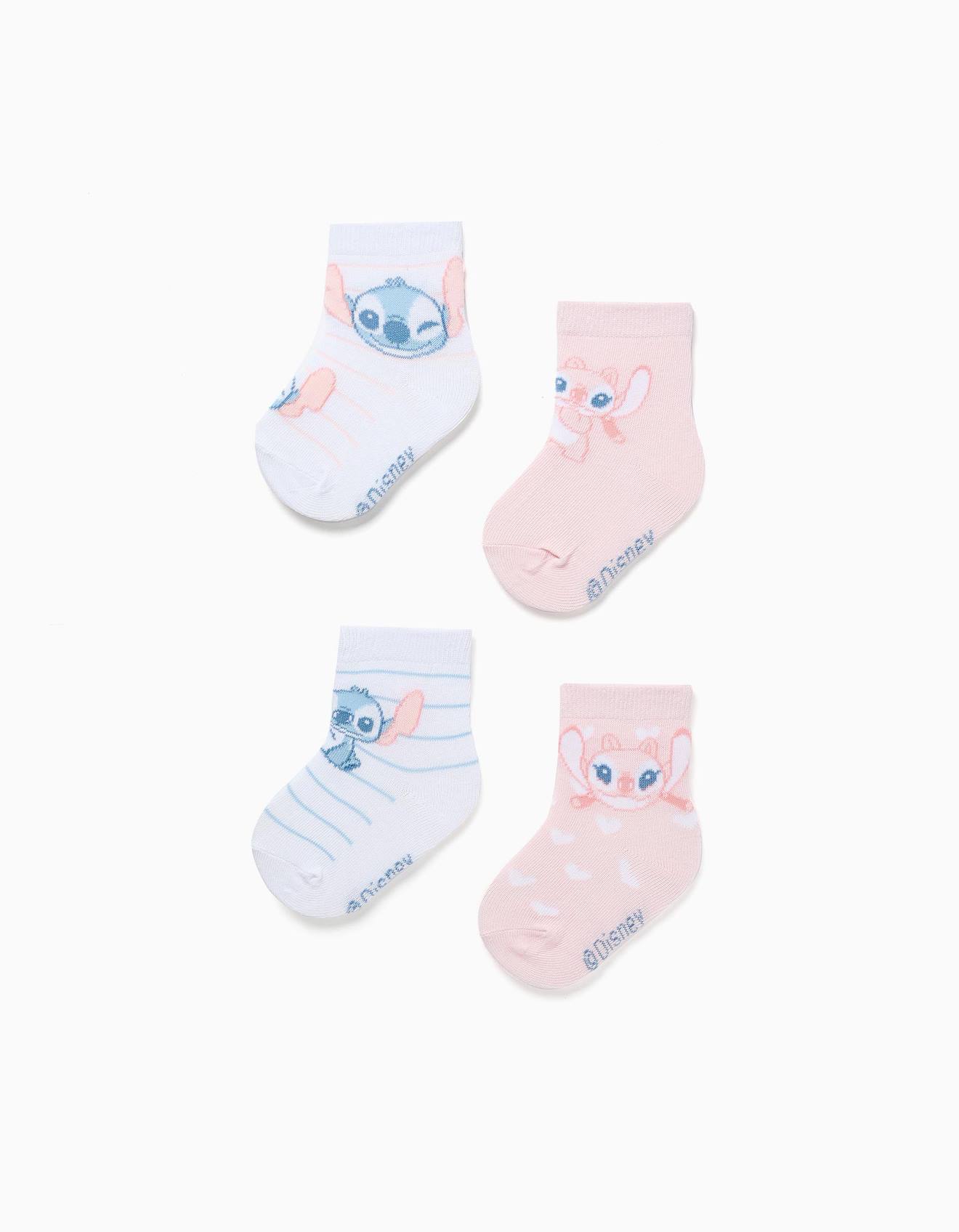 4 Chaussettes Stitch Et Angel Multicolore