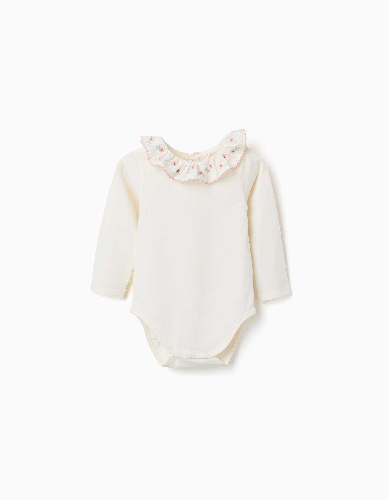 Babygrow Manches Longues Avec Col En Dentelle Blanc 15 €