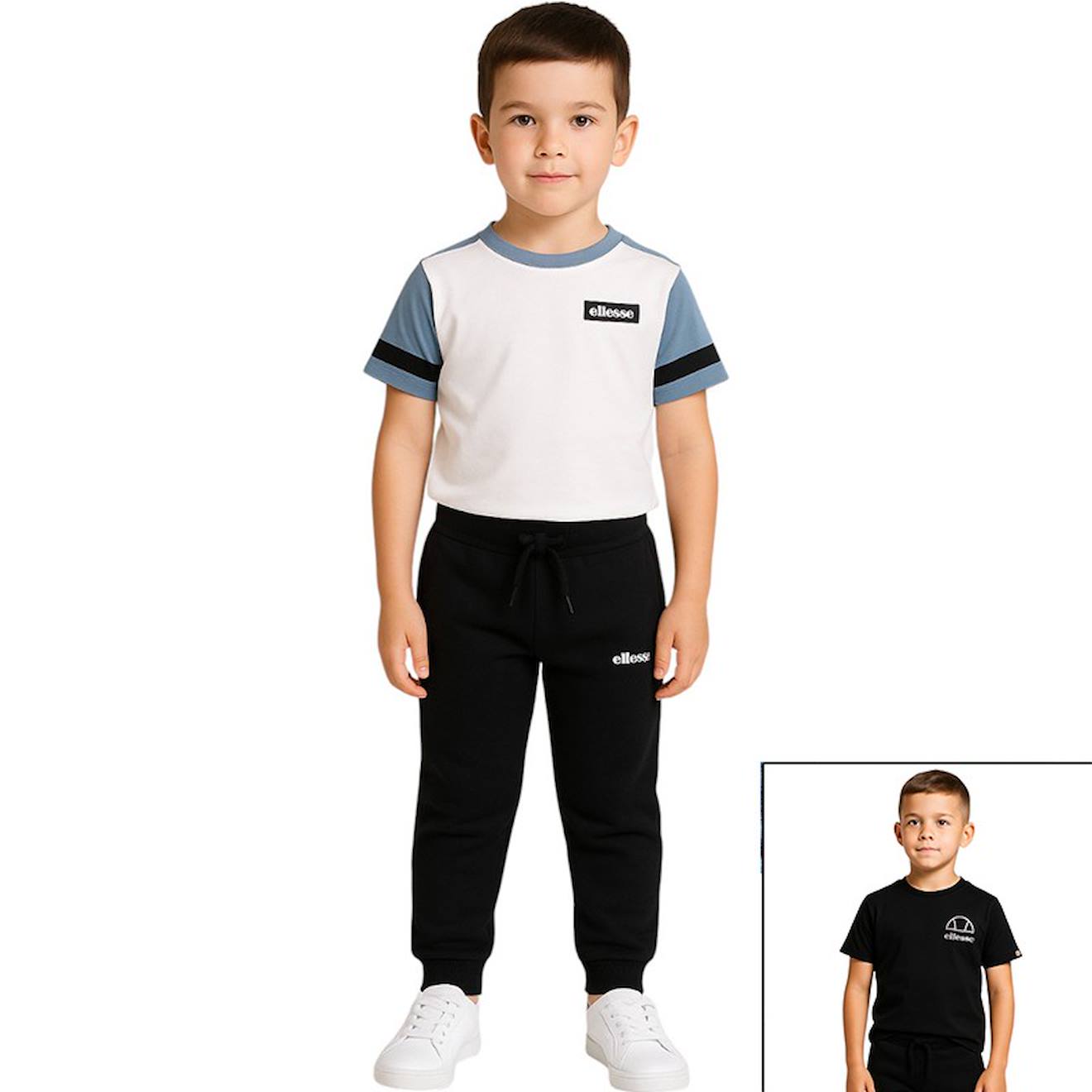 Pack 2 T-shirts Et 1 Pantalon Jogging Garçon À Imprimé Blanc Pack 2 T-shirts Et 1 Pantalon Jogging Garçon À Imprimé Blanc