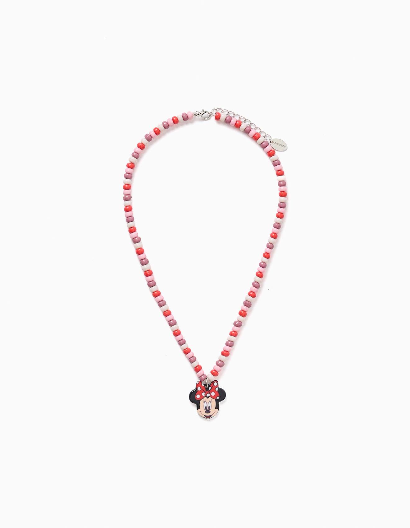 Collier Avec Perles Et Pendentif Minnie Rose Clair 15 €