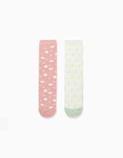 -2 paires de chaussettes antidérapantes à motif