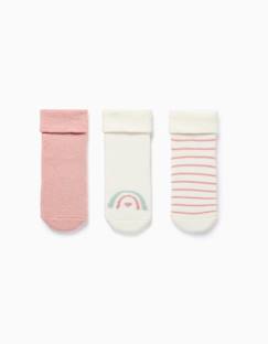 3 paires de chaussettes avec doublure en éponge  - vertbaudet enfant