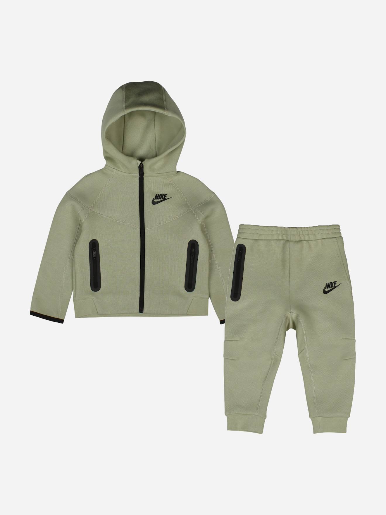 Ensemble Deux Pièces Pour Bébé Sweat À Capuche Zippé Et Pantalon Vert
