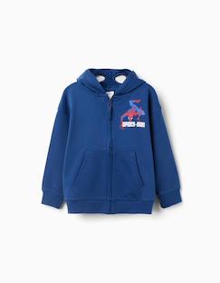 Sweat zippé en coton à capuche et imprimé spider-man  - vertbaudet enfant