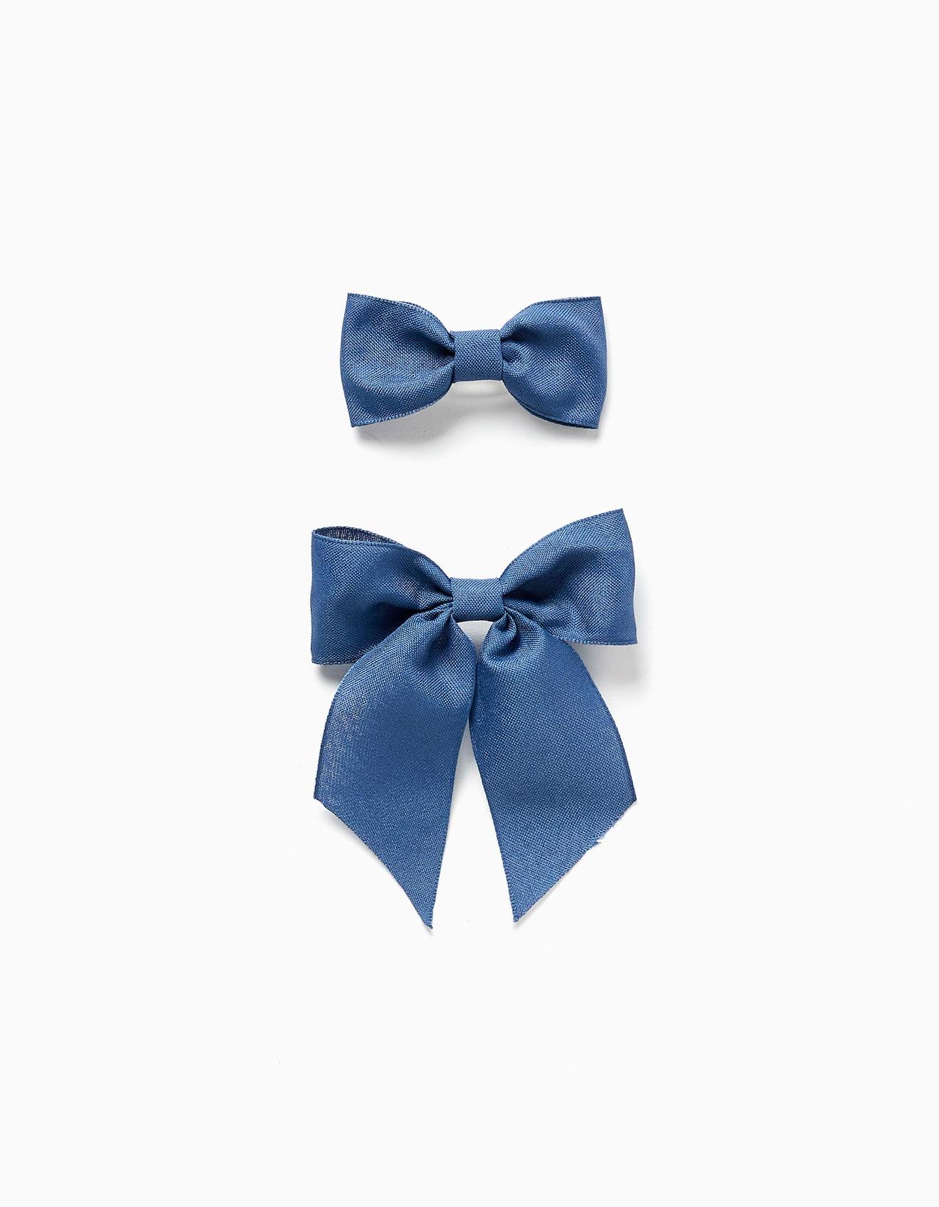 Lot De 2 Pinces Avec Nœuds En Coton Bleu
