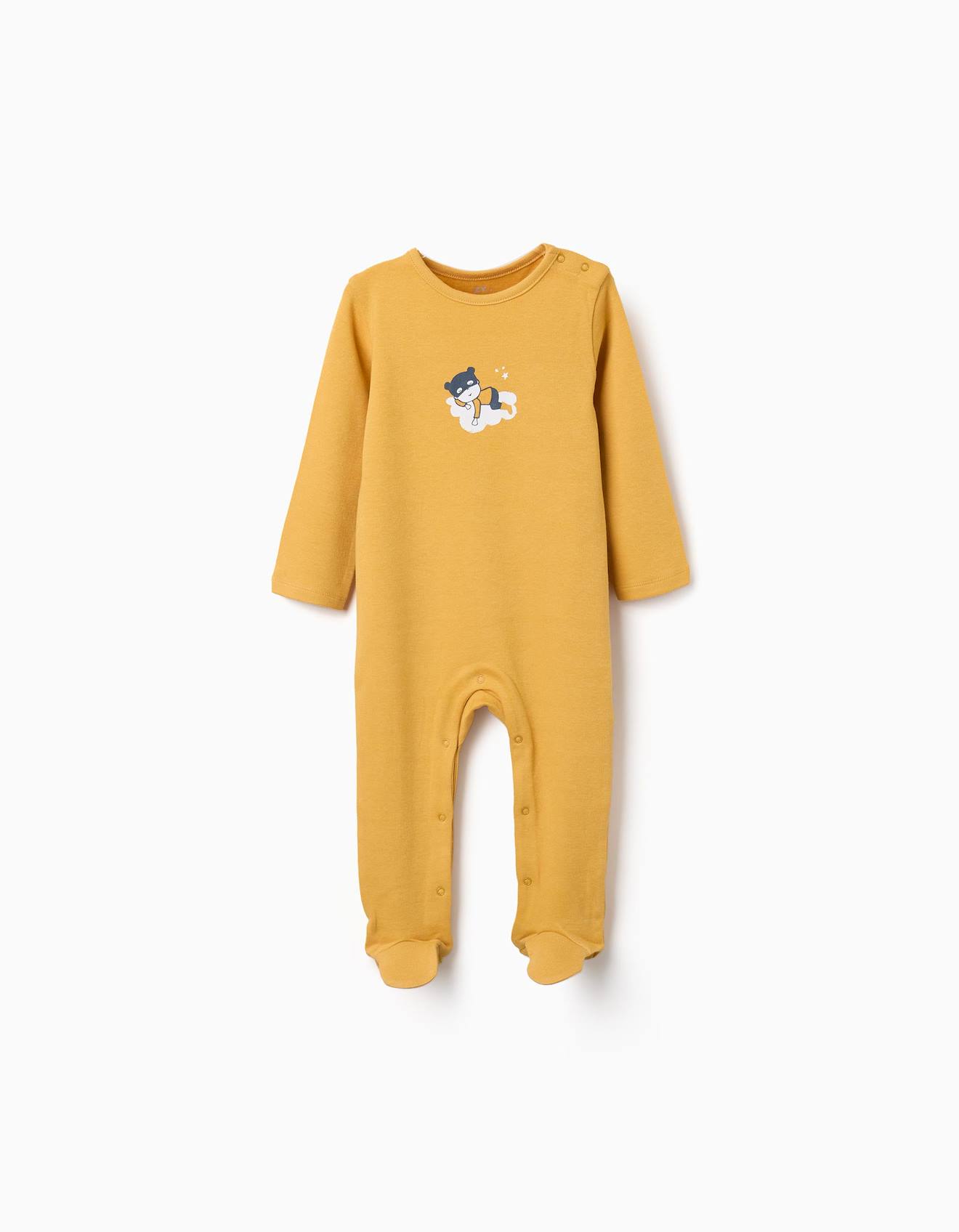 Grenouillère en coton à imprimé jaune