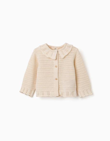 Bébé-Pull, gilet, sweat-Gilet en maille avec détails ajourés