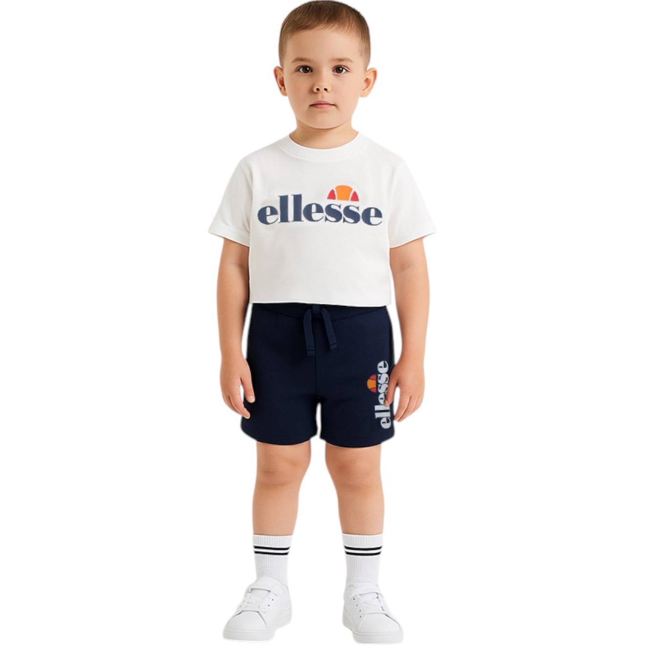 Ensemble 3 Pièces T-shirt Manches Courtes Short Et Sac À Imprimé Marine Ensemble 3 Pièces T-shirt Manches Courtes Short Et Sac À Imprimé Marine